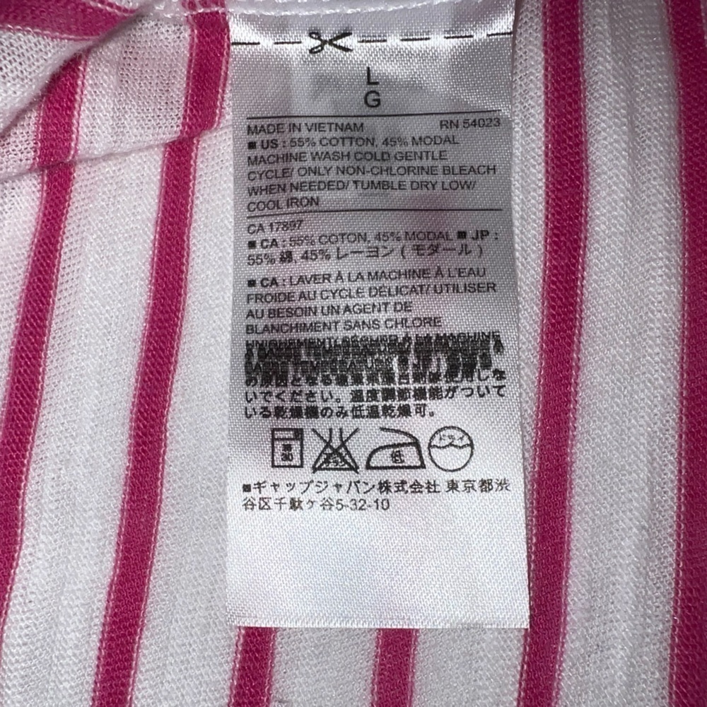 banana republic, long sleeve, semi sheer tee, large - Picture 2 of 8